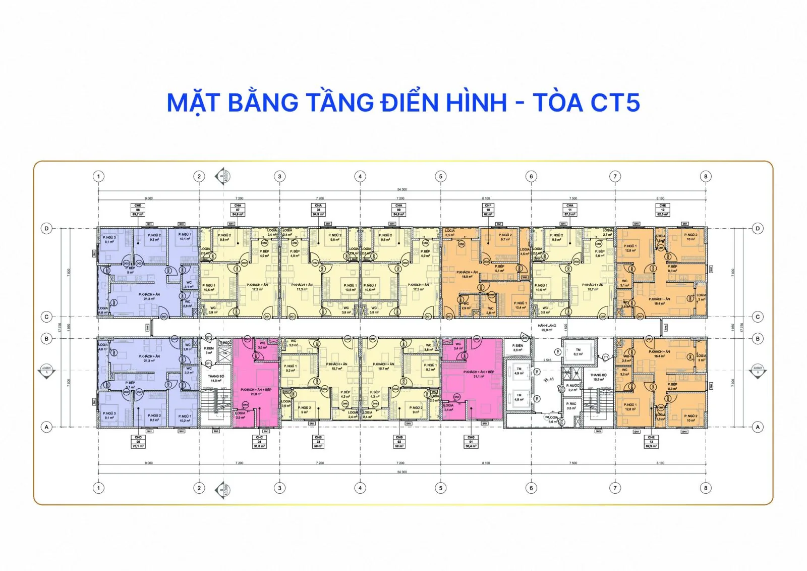 Sơ Đồ Bố Trí Mặt Bằng Tầng Điển Hình