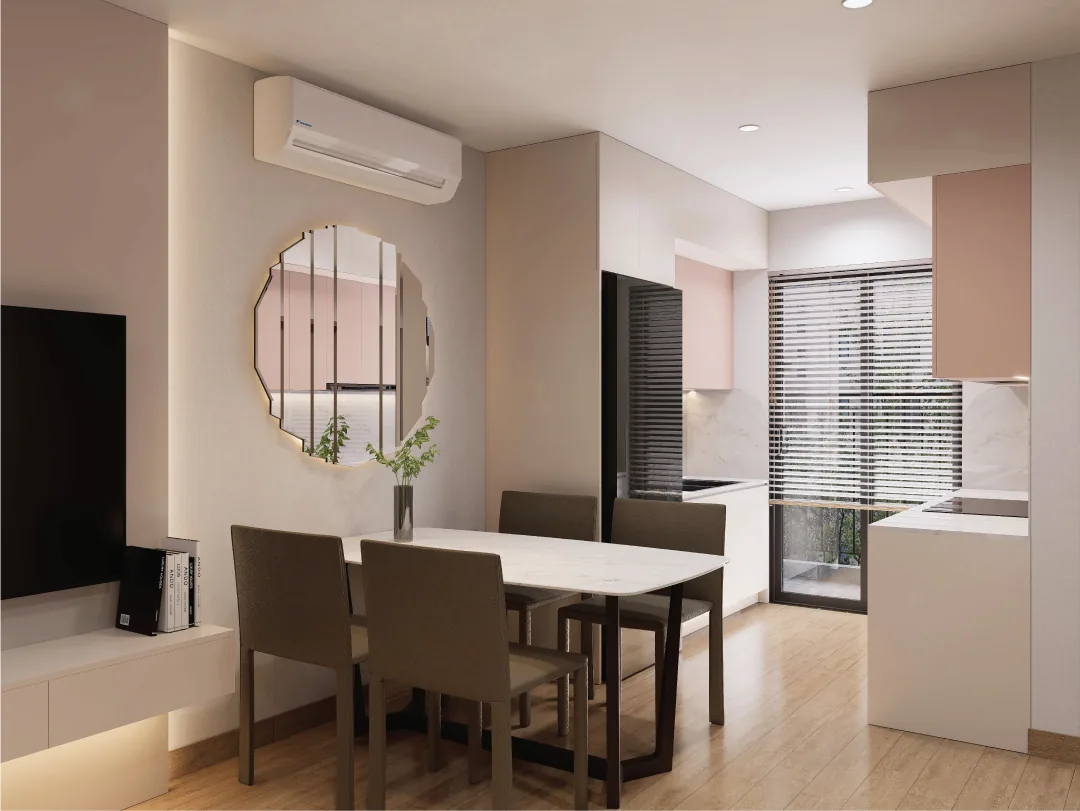 Phối cảnh nội thất căn hộ 2 phòng ngủ