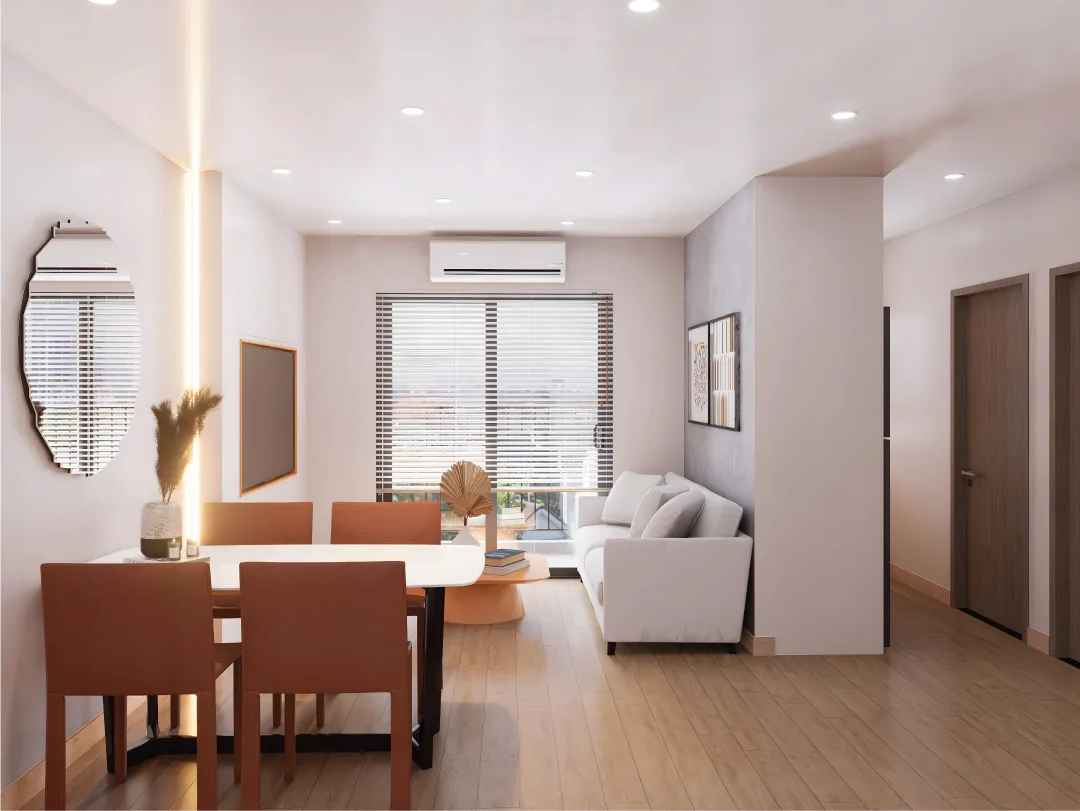 Phối cảnh nội thất căn hộ 3 phòng ngủ