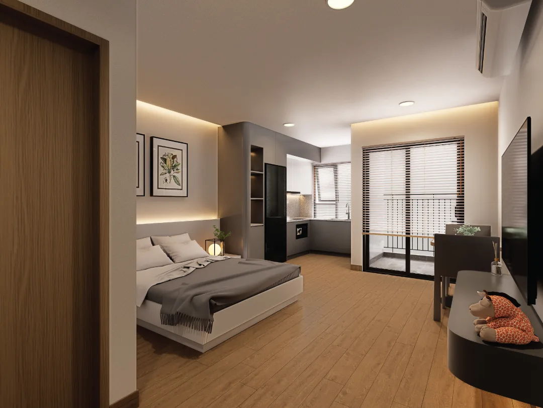 Phối cảnh nội thất căn hộ Studio