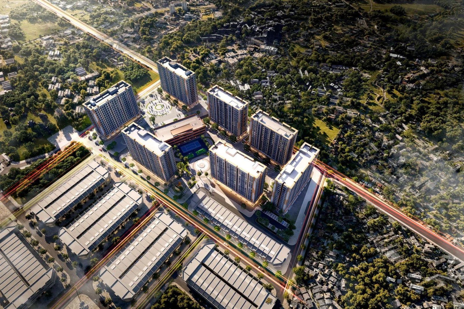 Phối cảnh tổng thể dự án Việt Hàn Capital